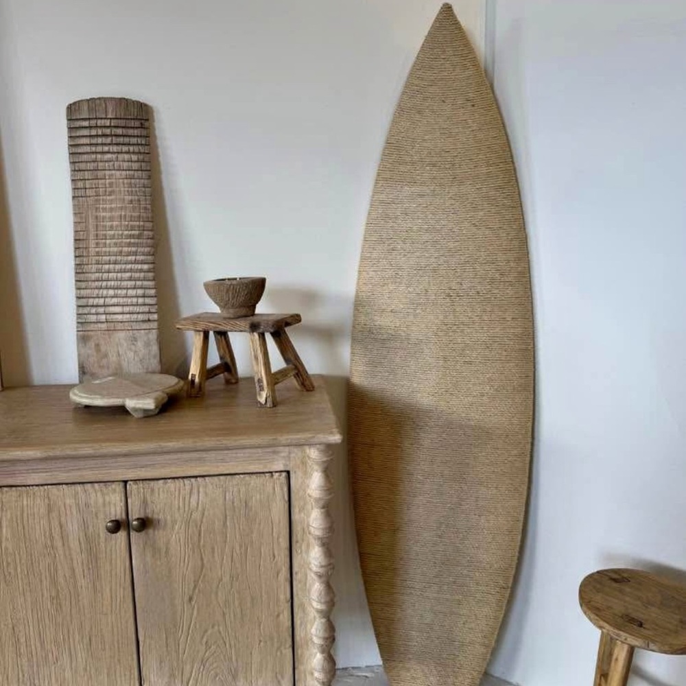 Natural Woven Surfboard Decor